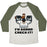 Virgin Teez  Baseball Tee Unisex Tri-Blend Baseball Tee / small / Oatmeal / Moss I'M GONNA CHECK IT! UNISEX TRI-BLEND BASEBALL TEE
