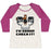 Virgin Teez  Baseball Tee Women's Tri-Blend Baseball Tee / small / Oatmeal / Berry I'M GONNA CHECK IT! WOMEN'S TRI-BLEND BASEBALL TEE
