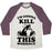 Virgin Teez  Baseball Tee Unisex Tri-Blend Baseball Tee / small / Oatmeal / Maroon I'M GONNA KILL THIS WORKOUT (ORCA) UNISEX TRI-BLEND BASEBALL TEE