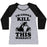 Virgin Teez  Baseball Tee Women's Tri-Blend Baseball Tee / small / Athletic Gray / Black I'M GONNA KILL THIS WORKOUT (ORCA) WOMEN'S TRI-BLEND BASEBALL TEE
