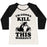 Virgin Teez  Baseball Tee Women's Tri-Blend Baseball Tee / small / Oatmeal / Black I'M GONNA KILL THIS WORKOUT (ORCA) WOMEN'S TRI-BLEND BASEBALL TEE