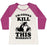 Virgin Teez  Baseball Tee Women's Tri-Blend Baseball Tee / small / Oatmeal / Berry I'M GONNA KILL THIS WORKOUT (ORCA) WOMEN'S TRI-BLEND BASEBALL TEE