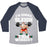 Virgin Teez  Baseball Tee Unisex Tri-Blend Baseball Tee / small / Athletic Gray / Navy I'M GONNA SLEIGH THIS WORKOUT (SANTA CLAUS) UNISEX TRI-BLEND BASEBALL TEE