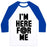 Virgin Teez  Baseball Tee Unisex Classic Baseball Tee / x-small / White/Blue I'M HERE FOR ME UNISEX CLASSIC BASEBALL TEE