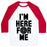 Virgin Teez  Baseball Tee Unisex Classic Baseball Tee / x-small / White/Red I'M HERE FOR ME UNISEX CLASSIC BASEBALL TEE