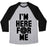 Virgin Teez  Baseball Tee Unisex Tri-Blend Baseball Tee / small / Athletic Gray / Black I'M HERE FOR ME UNISEX TRI-BLEND BASEBALL TEE
