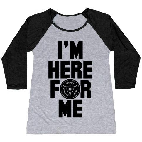Virgin Teez  Baseball Tee Women's Tri-Blend Baseball Tee / small / Athletic Gray / Black I'M HERE FOR ME WOMEN'S TRI-BLEND BASEBALL TEE