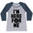 Virgin Teez  Baseball Tee Women's Tri-Blend Baseball Tee / small / Athletic Gray / Navy I'M HERE FOR ME WOMEN'S TRI-BLEND BASEBALL TEE