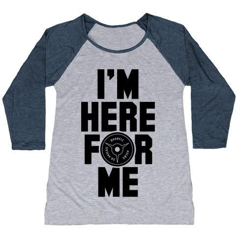Virgin Teez  Baseball Tee Women's Tri-Blend Baseball Tee / small / Athletic Gray / Navy I'M HERE FOR ME WOMEN'S TRI-BLEND BASEBALL TEE