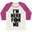 Virgin Teez  Baseball Tee Women's Tri-Blend Baseball Tee / small / Oatmeal / Berry I'M HERE FOR ME WOMEN'S TRI-BLEND BASEBALL TEE