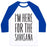 Virgin Teez  Baseball Tee Unisex Classic Baseball Tee / x-small / White/Blue I'M HERE FOR THE SAVASANA UNISEX CLASSIC BASEBALL TEE