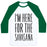 Virgin Teez  Baseball Tee Unisex Classic Baseball Tee / x-small / White/Dark Green I'M HERE FOR THE SAVASANA UNISEX CLASSIC BASEBALL TEE