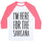 Virgin Teez  Baseball Tee Unisex Classic Baseball Tee / x-small / White/Neon Pink I'M HERE FOR THE SAVASANA UNISEX CLASSIC BASEBALL TEE