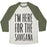 Virgin Teez  Baseball Tee Unisex Tri-Blend Baseball Tee / small / Oatmeal / Moss I'M HERE FOR THE SAVASANA UNISEX TRI-BLEND BASEBALL TEE