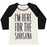 Virgin Teez  Baseball Tee Women's Tri-Blend Baseball Tee / small / Oatmeal / Black I'M HERE FOR THE SAVASANA WOMEN'S TRI-BLEND BASEBALL TEE