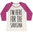 Virgin Teez  Baseball Tee Women's Tri-Blend Baseball Tee / small / Oatmeal / Berry I'M HERE FOR THE SAVASANA WOMEN'S TRI-BLEND BASEBALL TEE