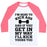 Virgin Teez  Baseball Tee Unisex Classic Baseball Tee / x-small / White/Neon Pink I'M HERE TO KICK ASS AND IF YOU GET IN MY WAY I'LL KICK YOURS TOO UNISEX CLASSIC BASEBALL TEE