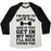 Virgin Teez  Baseball Tee Unisex Tri-Blend Baseball Tee / small / Oatmeal / Black I'M HERE TO KICK ASS AND IF YOU GET IN MY WAY I'LL KICK YOURS TOO UNISEX TRI-BLEND BASEBALL TEE