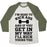 Virgin Teez  Baseball Tee Unisex Tri-Blend Baseball Tee / small / Oatmeal / Moss I'M HERE TO KICK ASS AND IF YOU GET IN MY WAY I'LL KICK YOURS TOO UNISEX TRI-BLEND BASEBALL TEE