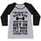 Virgin Teez  Baseball Tee Women's Tri-Blend Baseball Tee / small / Athletic Gray / Black I'M HERE TO KICK ASS AND IF YOU GET IN MY WAY I'LL KICK YOURS TOO WOMEN'S TRI-BLEND BASEBALL TEE