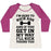 Virgin Teez  Baseball Tee Women's Tri-Blend Baseball Tee / small / Oatmeal / Berry I'M HERE TO KICK ASS AND IF YOU GET IN MY WAY I'LL KICK YOURS TOO WOMEN'S TRI-BLEND BASEBALL TEE