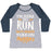 Virgin Teez  Baseball Tee Women's Tri-Blend Baseball Tee / small / Athletic Gray / Navy I'M HERE TO RUN, NOT WASTE TIME ON MUGGLES WOMEN'S TRI-BLEND BASEBALL TEE