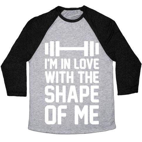 Virgin Teez  Baseball Tee Unisex Tri-Blend Baseball Tee / small / Athletic Gray / Black I'M IN LOVE WITH THE SHAPE OF ME UNISEX TRI-BLEND BASEBALL TEE