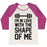 Virgin Teez  Baseball Tee Women's Tri-Blend Baseball Tee / small / Oatmeal / Berry I'M IN LOVE WITH THE SHAPE OF ME WOMEN'S TRI-BLEND BASEBALL TEE