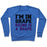 Virgin Teez  Pullover Crewneck Sweatshirt / x-small / Heathered Blue I'M IN SHAPE CREWNECK SWEATSHIRT