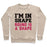 Virgin Teez  Pullover Crewneck Sweatshirt / x-small / Heathered Oatmeal I'M IN SHAPE CREWNECK SWEATSHIRT