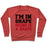 Virgin Teez  Pullover Crewneck Sweatshirt / x-small / Heathered Red I'M IN SHAPE CREWNECK SWEATSHIRT