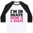 Virgin Teez  Baseball Tee Unisex Classic Baseball Tee / x-small / White/Black I'M IN SHAPE UNISEX CLASSIC BASEBALL TEE