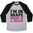 Virgin Teez  Baseball Tee Unisex Tri-Blend Baseball Tee / small / Athletic Gray / Black I'M IN SHAPE UNISEX TRI-BLEND BASEBALL TEE