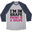 Virgin Teez  Baseball Tee Unisex Tri-Blend Baseball Tee / small / Athletic Gray / Navy I'M IN SHAPE UNISEX TRI-BLEND BASEBALL TEE