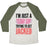 Virgin Teez  Baseball Tee Unisex Tri-Blend Baseball Tee / small / Oatmeal / Moss I'M JUST A SKINNY GIRL TRYING TO GET JACKED UNISEX TRI-BLEND BASEBALL TEE
