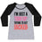 Virgin Teez  Baseball Tee Women's Tri-Blend Baseball Tee / small / Athletic Gray / Black I'M JUST A SKINNY GIRL TRYING TO GET JACKED WOMEN'S TRI-BLEND BASEBALL TEE
