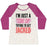 Virgin Teez  Baseball Tee Women's Tri-Blend Baseball Tee / small / Oatmeal / Berry I'M JUST A SKINNY GIRL TRYING TO GET JACKED WOMEN'S TRI-BLEND BASEBALL TEE