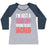 Virgin Teez  Baseball Tee Women's Tri-Blend Baseball Tee / small / Athletic Gray / Navy I'M JUST A SKINNY GIRL TRYING TO GET JACKED WOMEN'S TRI-BLEND BASEBALL TEE