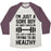 Virgin Teez  Baseball Tee Unisex Tri-Blend Baseball Tee / small / Oatmeal / Maroon I'M JUST A SORE BOY UNISEX TRI-BLEND BASEBALL TEE