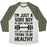 Virgin Teez  Baseball Tee Unisex Tri-Blend Baseball Tee / small / Oatmeal / Moss I'M JUST A SORE BOY UNISEX TRI-BLEND BASEBALL TEE