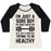 Virgin Teez  Baseball Tee Women's Tri-Blend Baseball Tee / small / Oatmeal / Black I'M JUST A SORE BOY WOMEN'S TRI-BLEND BASEBALL TEE