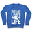 Virgin Teez  Pullover Crewneck Sweatshirt / x-small / Heathered Blue I'M JUST HERE BECAUSE I HAVE NO LIFE CREWNECK SWEATSHIRT