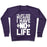 Virgin Teez  Pullover Crewneck Sweatshirt / x-small / Purple I'M JUST HERE BECAUSE I HAVE NO LIFE CREWNECK SWEATSHIRT