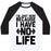 Virgin Teez  Baseball Tee Unisex Classic Baseball Tee / x-small / White/Black I'M JUST HERE BECAUSE I HAVE NO LIFE UNISEX CLASSIC BASEBALL TEE