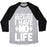 Virgin Teez  Baseball Tee Unisex Tri-Blend Baseball Tee / small / Athletic Gray / Black I'M JUST HERE BECAUSE I HAVE NO LIFE UNISEX TRI-BLEND BASEBALL TEE