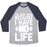 Virgin Teez  Baseball Tee Unisex Tri-Blend Baseball Tee / small / Athletic Gray / Navy I'M JUST HERE BECAUSE I HAVE NO LIFE UNISEX TRI-BLEND BASEBALL TEE