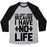 Virgin Teez  Baseball Tee Unisex Tri-Blend Baseball Tee / small / Athletic Gray / Black I'M JUST HERE BECAUSE I HAVE NO LIFE UNISEX TRI-BLEND BASEBALL TEE