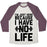 Virgin Teez  Baseball Tee Unisex Tri-Blend Baseball Tee / small / Oatmeal / Maroon I'M JUST HERE BECAUSE I HAVE NO LIFE UNISEX TRI-BLEND BASEBALL TEE