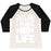 Virgin Teez  Baseball Tee Women's Tri-Blend Baseball Tee / small / Oatmeal / Black I'M JUST HERE BECAUSE I HAVE NO LIFE WOMEN'S TRI-BLEND BASEBALL TEE