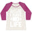 Virgin Teez  Baseball Tee Women's Tri-Blend Baseball Tee / small / Oatmeal / Berry I'M JUST HERE BECAUSE I HAVE NO LIFE WOMEN'S TRI-BLEND BASEBALL TEE
